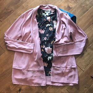 LOFT Dust Pink Cardigan